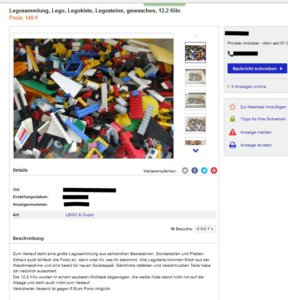 Lego Verkauf