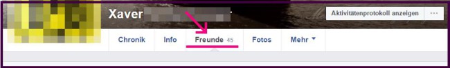 Facebook Freundesliste verbergen 1